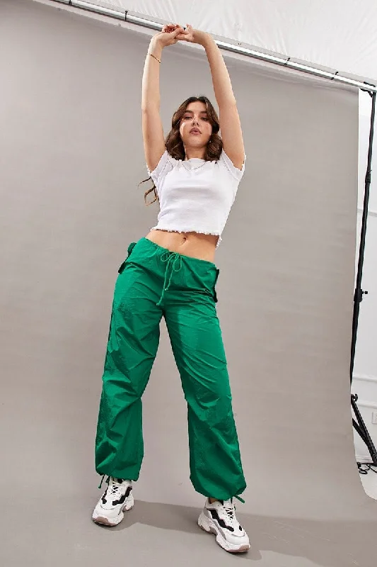 White Utility Relaxed Pant Low Rise Relaxed Lounge Trousers