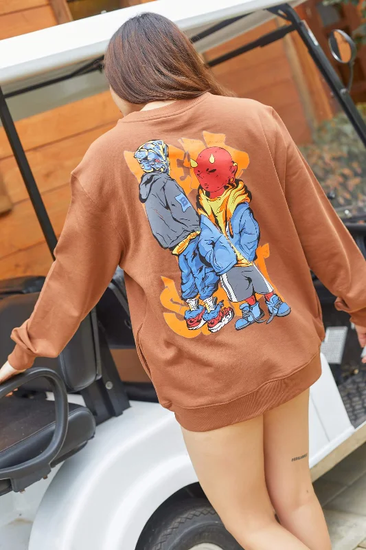 Dead End Street Sweatshirt Hoodie with Crew Neck Simple Timeless