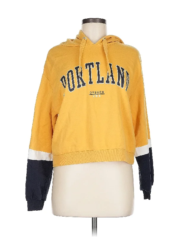 Sweatshirt Hoodie with Hem Patch Decorative Personalized