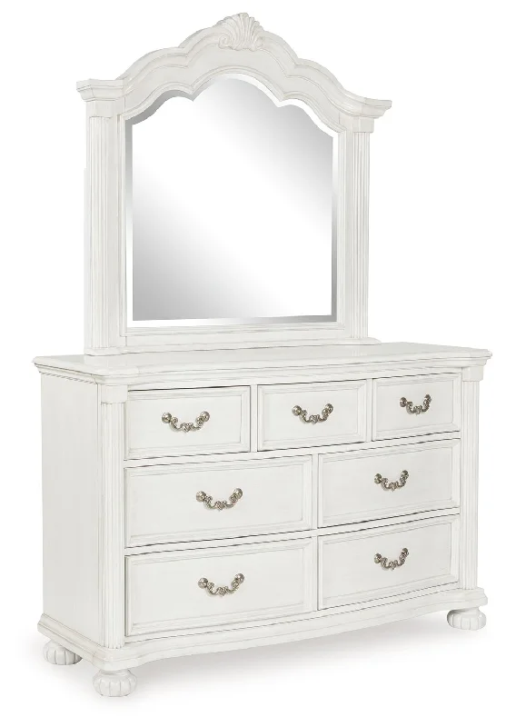 Montelaine - Antique White - Dresser And Mirror Tunics Luxurious premium