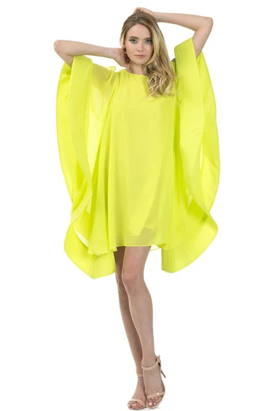 Diva Slit Sleeve Chiffon Dress Tunics Prom sequined