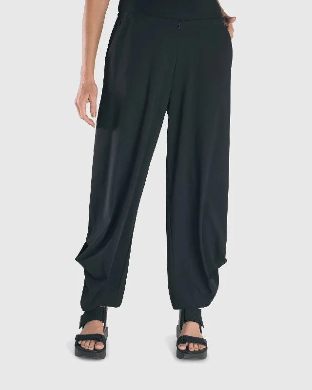 Tekbika Bliss Pants, Black Classic Bootcut Trousers