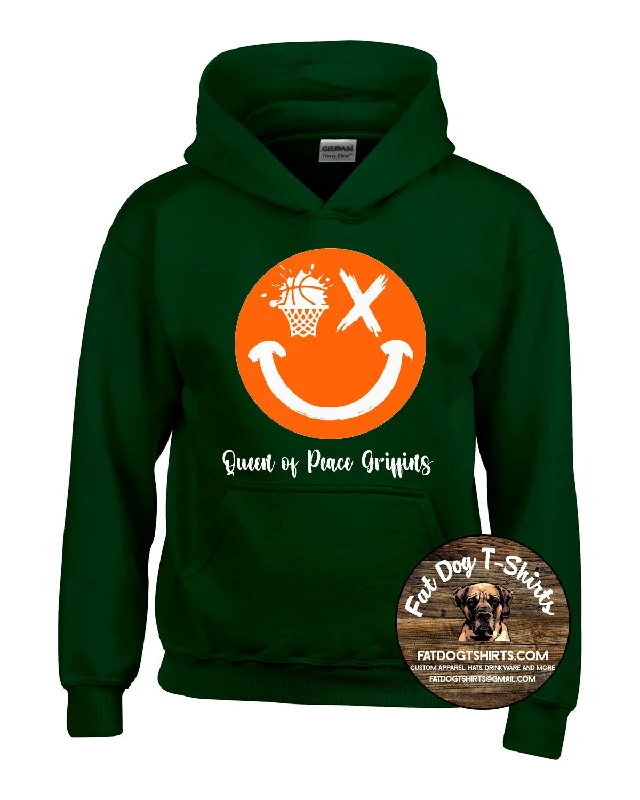 QUEEN OF PEACE-BASKETBALL SMILEY HOODIE-NEW 2024 Oversized Hoodie Comfort Casual