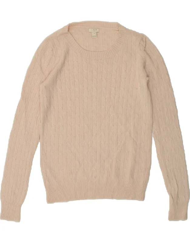 J. CREW Womens Crew Neck Jumper Sweater UK 12 Medium Beige Viscose Chenille Fabric Brocade Fabric Lace Fabric J. CREW Womens Crew Neck Jumper Sweater UK 12 Medium Beige Viscose Chenille Fabric Brocade Fabric Lace Fabric