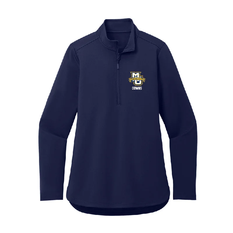 Marquette - NCAA Women's Soccer : Cate Downs - Women's Premium Quarter Zip Jacket Embroidered Jacket Appliqued Jacket Beaded Jacket