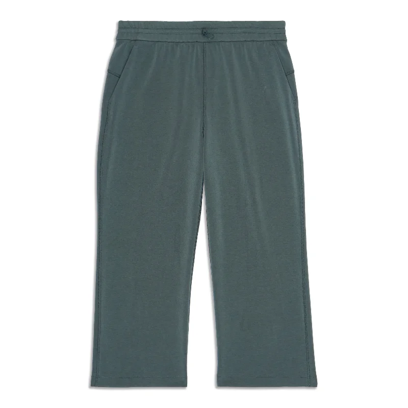 Softstreme High-Rise Straight Leg Cropped Pants - Resale Relaxed Fit Trousers