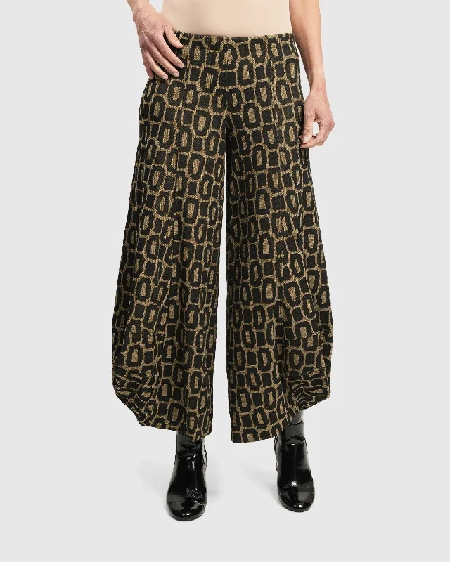 Dynamite Days Punto Pants, Ochre Trendy Printed Leggings