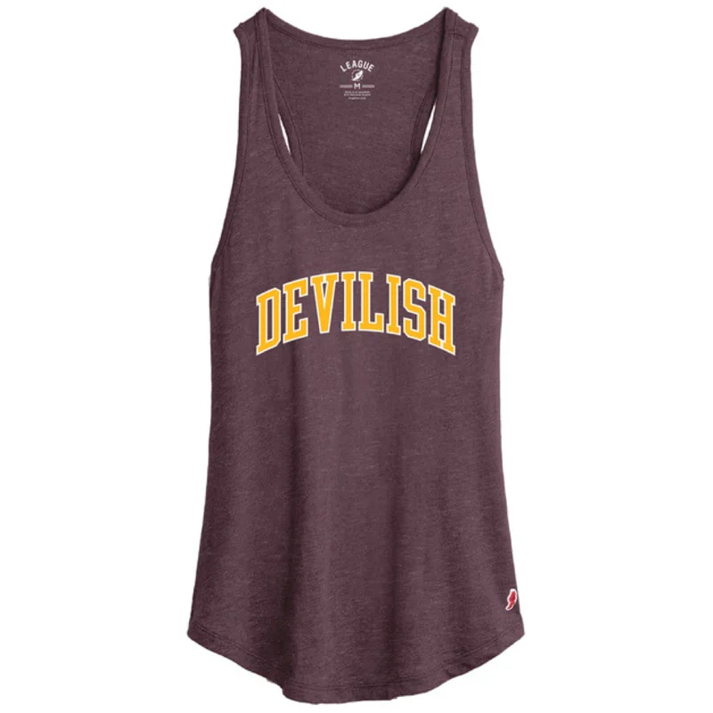 ASU Ladies Devilish Tank MRN beige tank top