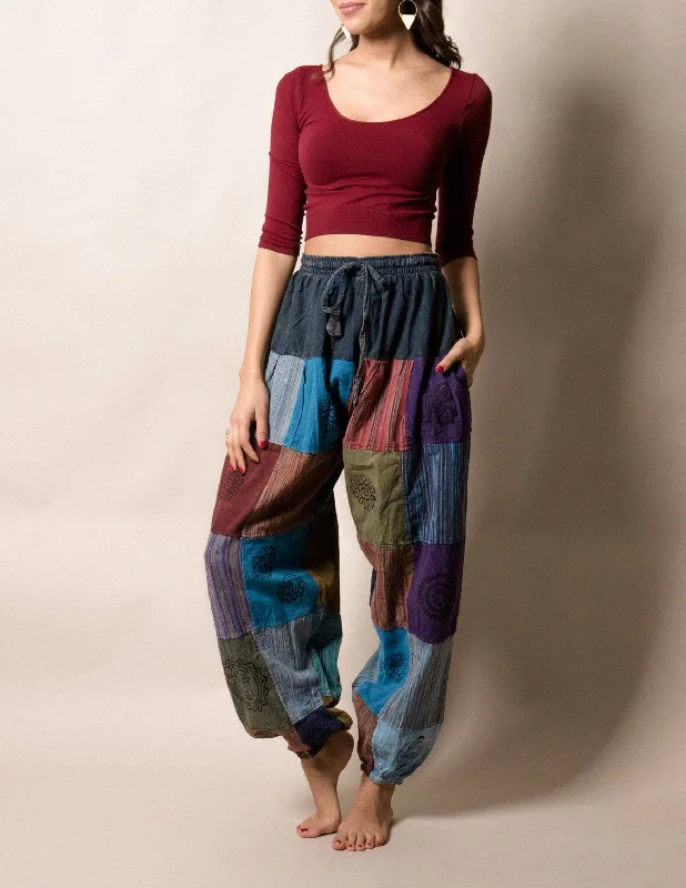 Come Together Patchwork Pants High-Waist Jogger Pants