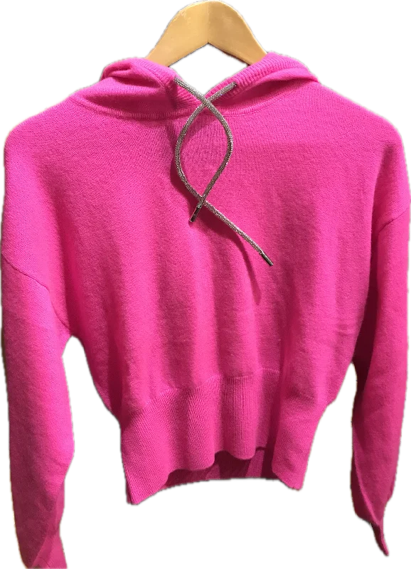 Bergen of Norway Hilary Cashmere Hoodie with Glitter Sparkle Strings Hoodie with Drawstring Waist Adjustable Fitted