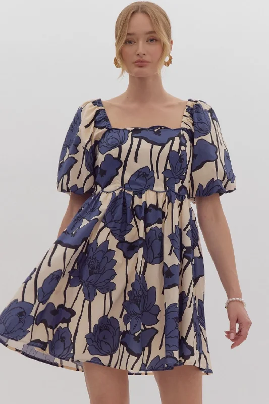 Navy Night Dress Tunics Sophisticated sleek