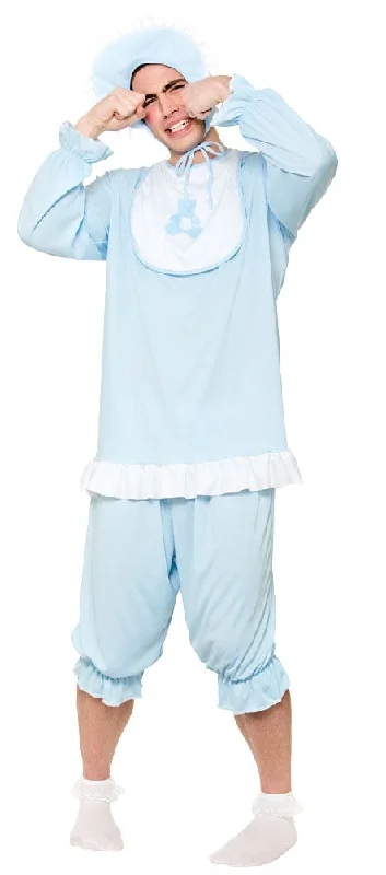 Adults Blue Big Cry Baby Novelty Fun Fancy Dress Costume Turtleneck Warm Winter