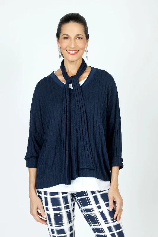 Ten Oh 8 Ribbed Knit with Tank & Scarf lightweight tank top