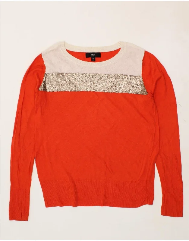 MOSSIMO Womens Boat Neck Jumper Sweater UK 14 Large Red Colourblock Cotton Iron Safe Non-Iron Wrinkle Free MOSSIMO Womens Boat Neck Jumper Sweater UK 14 Large Red Colourblock Cotton Iron Safe Non-Iron Wrinkle Free