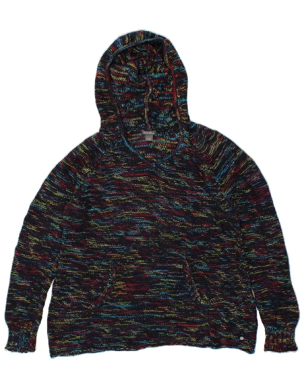 EDDIE BAUER Womens V-Neck Jumper Sweater UK 16 Large Multicoloured Flecked Seamless Knitted Crochet EDDIE BAUER Womens V-Neck Jumper Sweater UK 16 Large Multicoloured Flecked Seamless Knitted Crochet