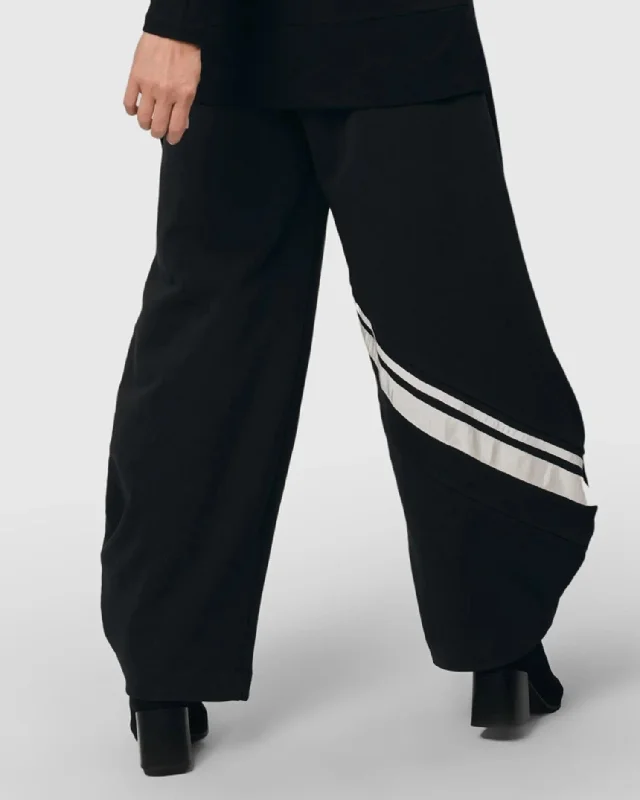 Urban Ribbon Punto Pants, Black Formal Slim Pants