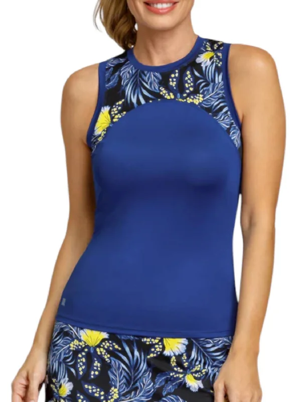 Debbie Crewneck Tank Top In Blue pastel tank top