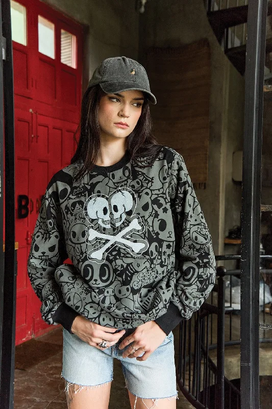 Heart Away Sweatshirt Hoodie with Hem Lace Feminine Delicate