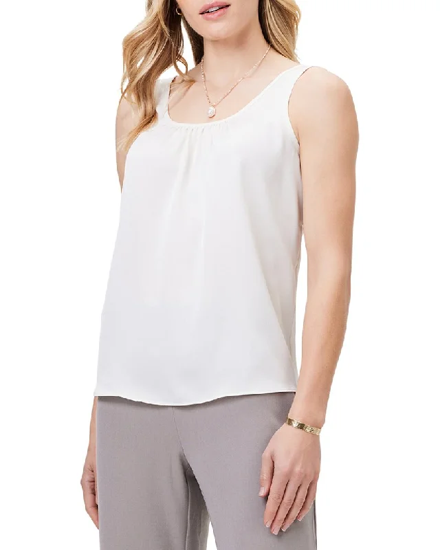 NIC+ZOE Satin Chiffon Scoop Tank loose fit tank