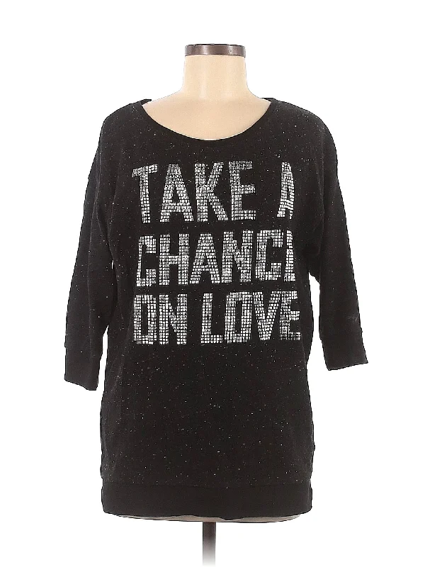 Sweatshirt Hoodie with Rolled Sleeves Casual Relaxed