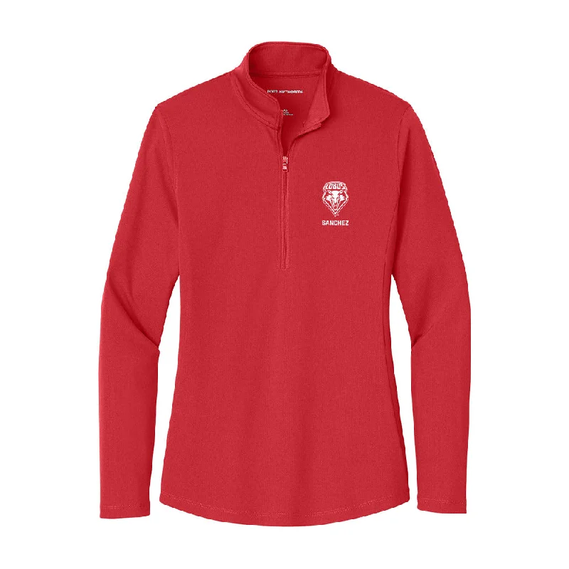 New Mexico - NCAA Women's Soccer : Savanah Sanchez - Women's Lightweight Quarter Zip Jacket Oversized Jacket Tailored Jacket Straight Jacket New Mexico - NCAA Women's Soccer : Savanah Sanchez - Women's Lightweight Quarter Zip Jacket Oversized Jacket Tailored Jacket Straight Jacket