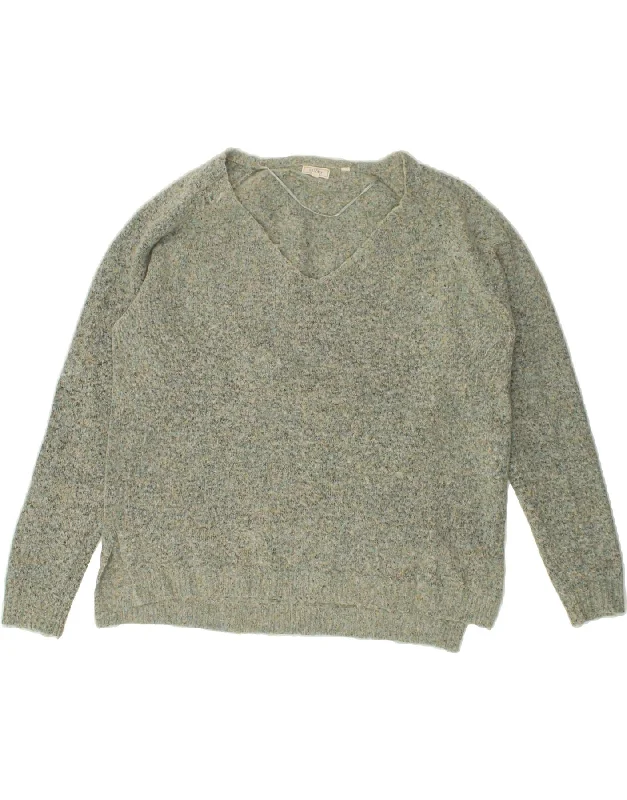 FAT FACE Womens V-Neck Jumper Sweater UK 16 Large Grey Flecked Acrylic Sweater Knitwear Pullover FAT FACE Womens V-Neck Jumper Sweater UK 16 Large Grey Flecked Acrylic Sweater Knitwear Pullover