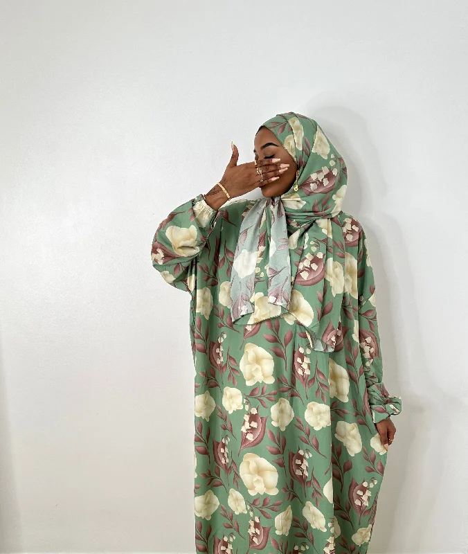 Leaf Green Prayer dress Tunics Cozy soft