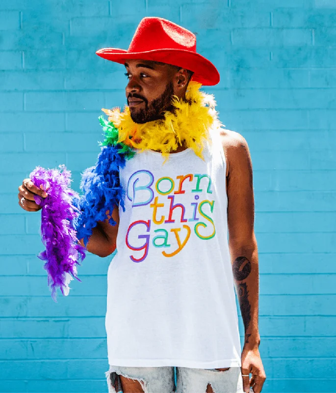 Born This Gay Tank Top fitted tank top
