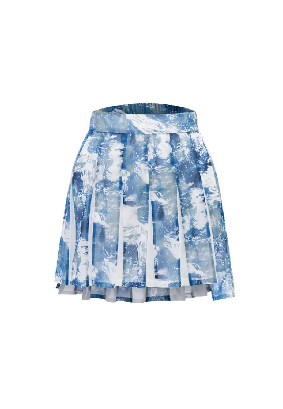 Great Ocean Waves Walk Mini Skirt flowy skirt hem