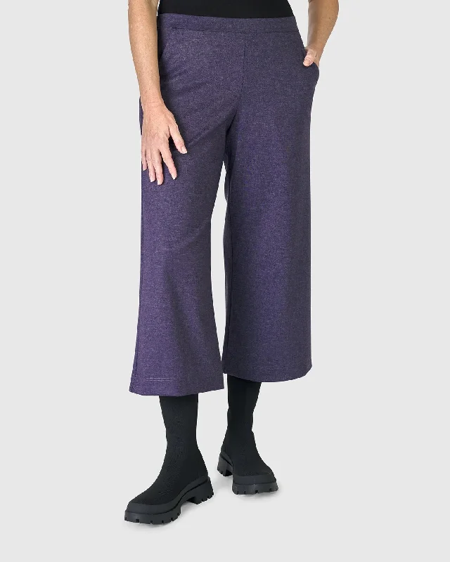 Folklore Easy Pants, Eggplant Trendy Velvet Pants