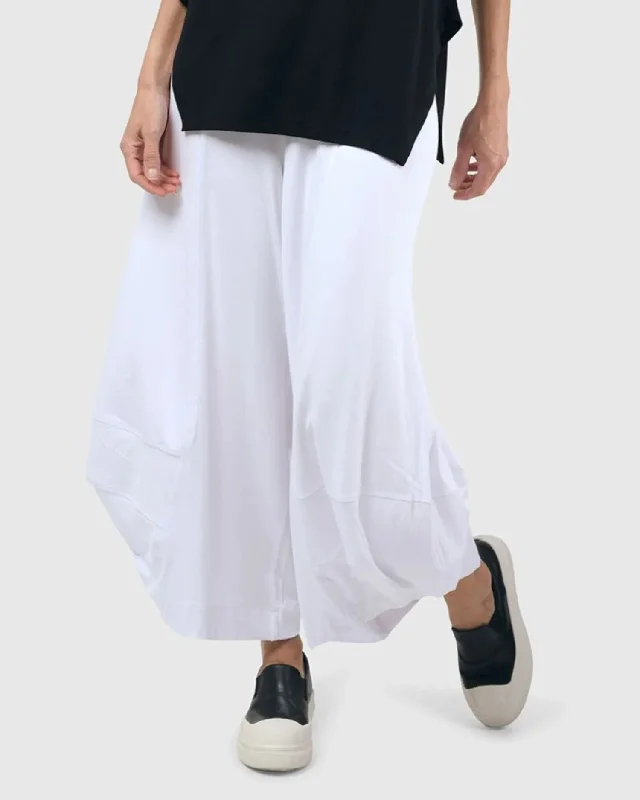 Essential Punto Pants, White Formal Dress Pants