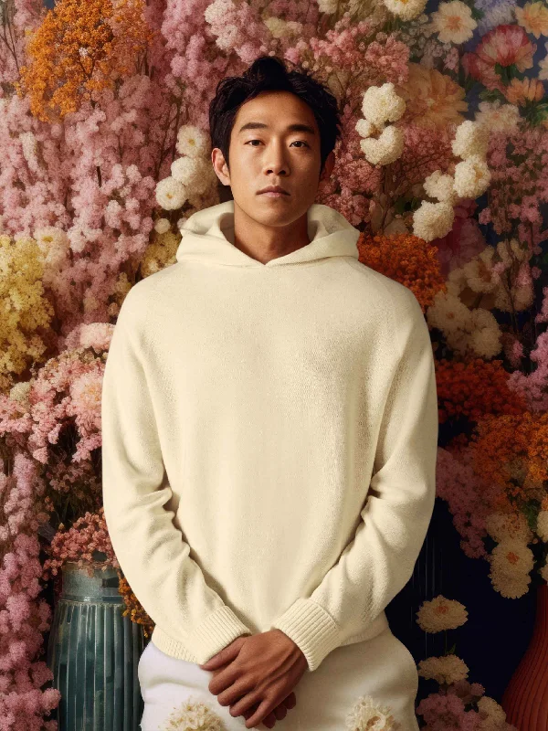 The Hoodie - Raw White LP Hoodie with Zipper Placket Modern Functional