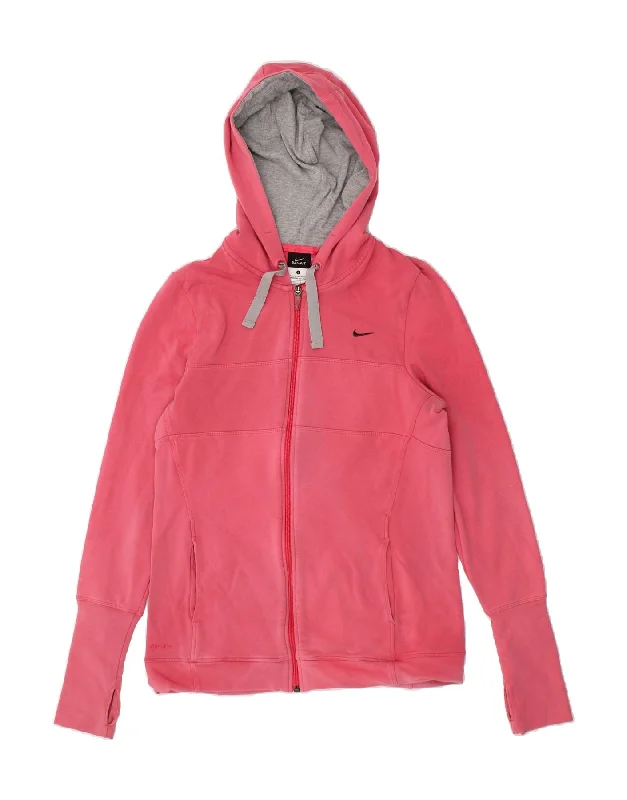 NIKE Womens Dri Fit Zip Hoodie Sweater UK 16/18 Large Pink Turtle Neck Boat Neck Asymmetrical Neck NIKE Womens Dri Fit Zip Hoodie Sweater UK 16/18 Large Pink Turtle Neck Boat Neck Asymmetrical Neck