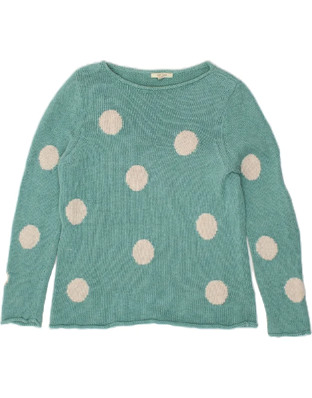 WHITE STUFF Womens Boat Neck Jumper Sweater UK 14 Large Blue Polka Dot Cotton Fabric Linen Fabric Terry Fabric WHITE STUFF Womens Boat Neck Jumper Sweater UK 14 Large Blue Polka Dot Cotton Fabric Linen Fabric Terry Fabric