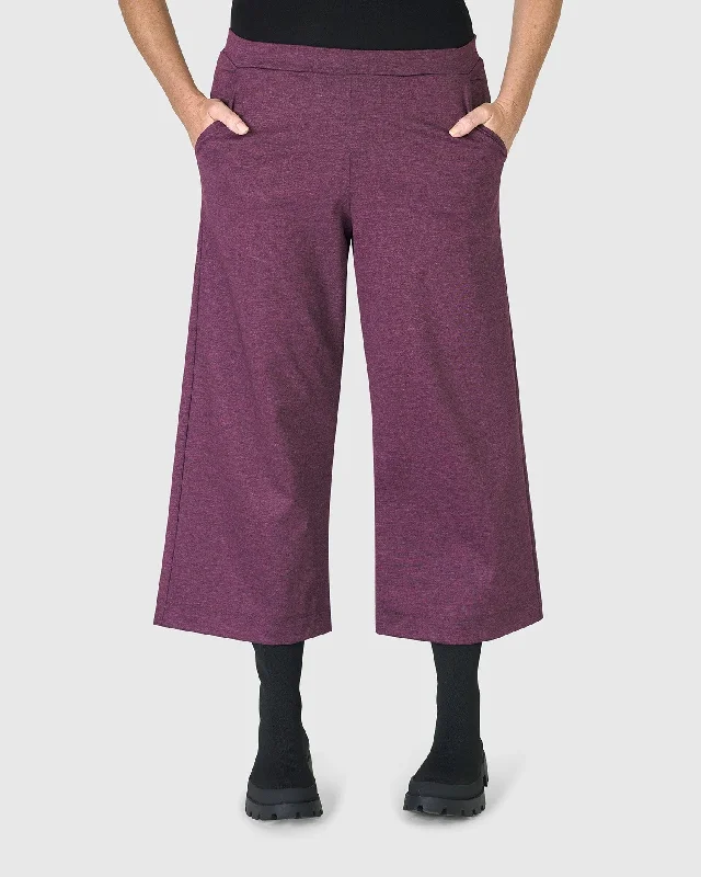 Folklore Easy Pants, Plum Elegant High-Waist Pants