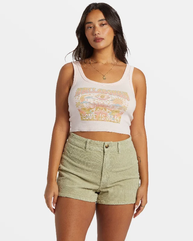 BILLABONG YOU'RE A PEACH CROPPED WOMENS TANK - FEELIN PEACHY open back tank