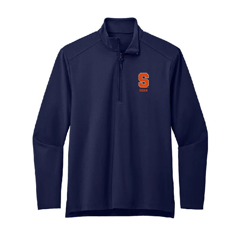 Syracuse - NCAA Women's Soccer : Liesel Odden - Premium Quarter Zip Jacket Herringbone Jacket Houndstooth Jacket Plaid Jacket