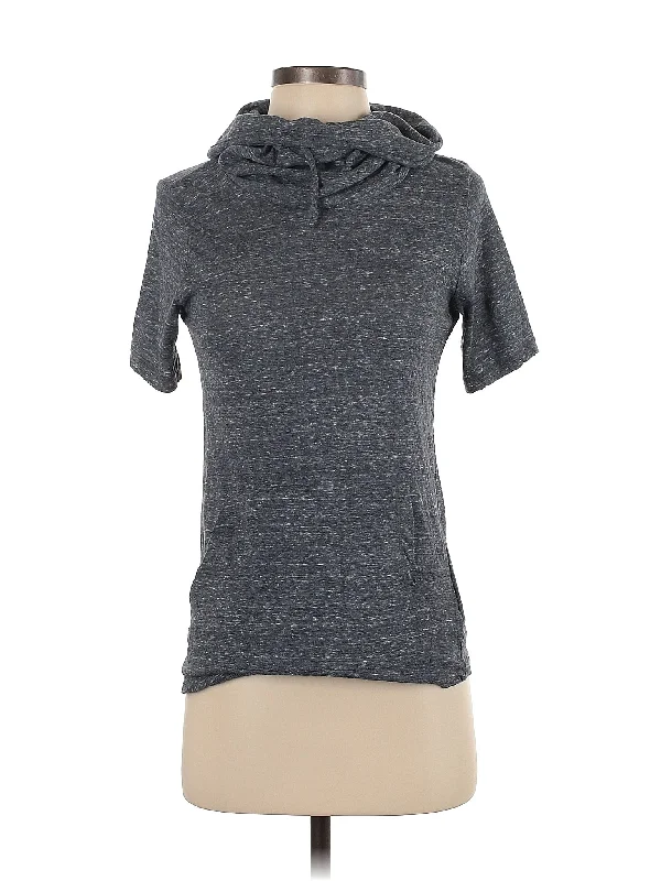 Sweatshirt Hoodie with Hem Lace Feminine Delicate