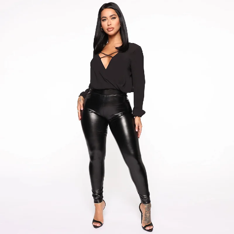 002 Thin PU Pants