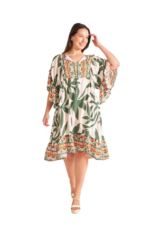 Malachy Dress Sage Leaf Multi Tunics Corduroy durable