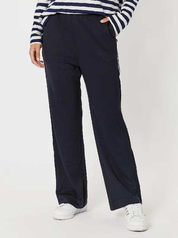 Urban Track Pant - Navy Relaxed High-Waist Trousers