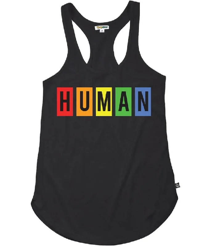 Proud Human Racerback Tank Top charcoal tank top