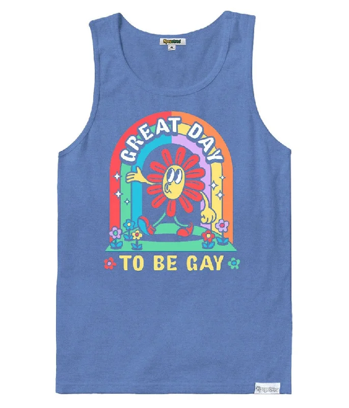 Great Day To Be Gay Tank Top solid color tank