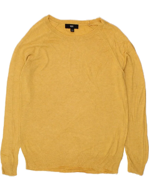 MOSSIMO Womens Boat Neck Jumper Sweater UK 18 XL Yellow Casual Formal Business