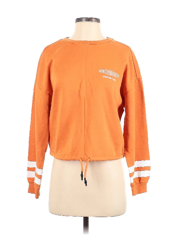 Sweatshirt Hoodie with Slit Hem Functional Movement