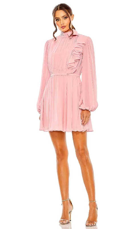 Ieena Duggal 55878 - Long Bishop Cocktail Dress Tunic Top Casual