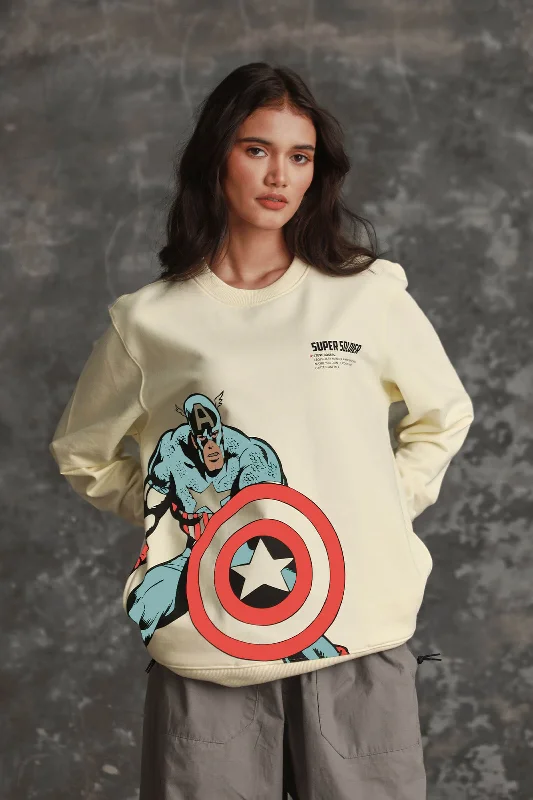 Super Soldier Sweatshirt Hoodie with Relaxed Fit Easy Casual