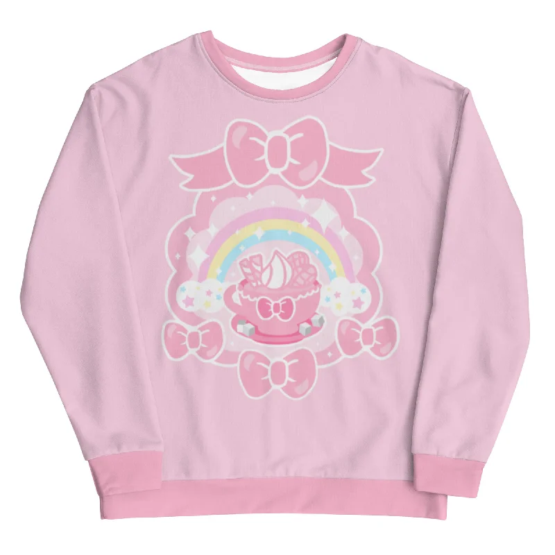 Teatime Fantasy Unisex Sweatshirt Hoodie with Thumb Holes Functional Cozy