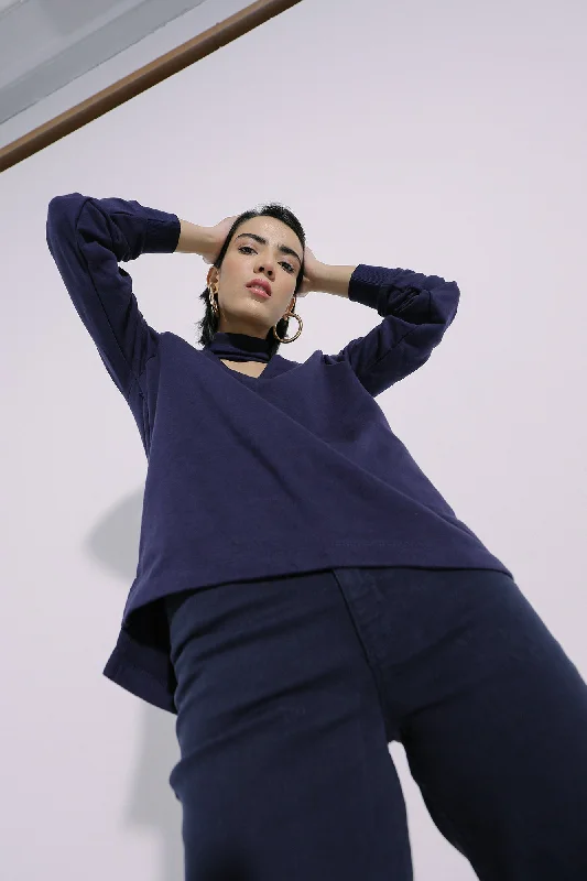 V NECK SWEATSHIRT (E0014/108/618) Hoodie with Tie-Dye Psychedelic Retro