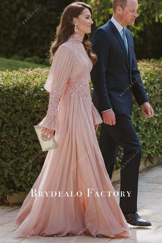 Kate Middleton Dusty Rose Wedding Guest Dress 2023 Tunics Floral girly